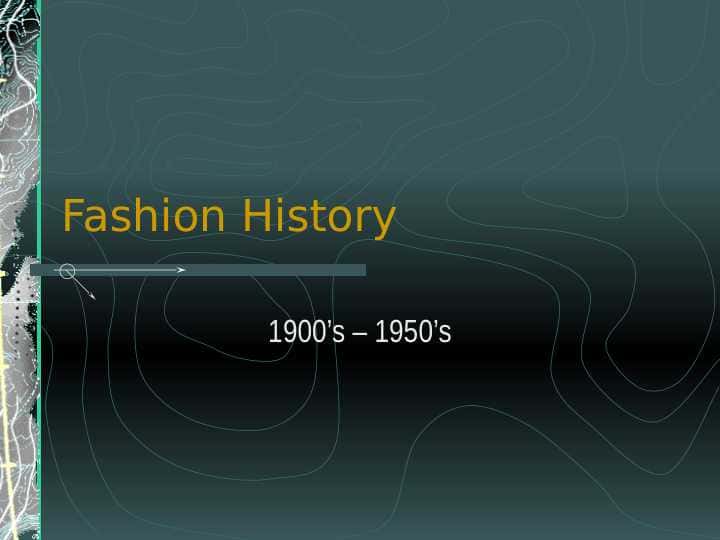 Fashion History