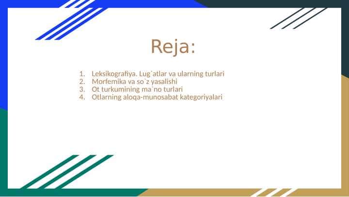 Leksikografiya. Lug`atlar va ularning turlari