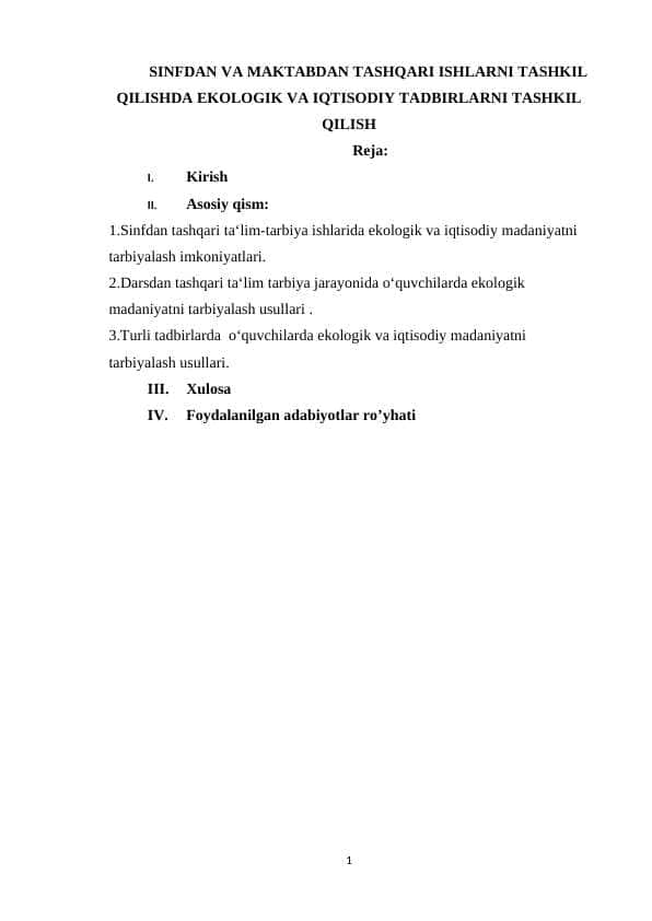 SINF RAHBARINING MAKTAB RAHBARLARI BILAN HAMKORLIKDA OLIB BORADIGAN ISHLARI