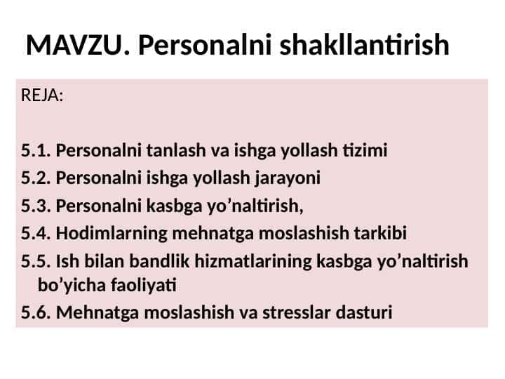 Personalni shakllantirish