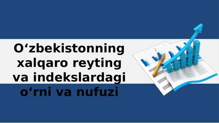 O‘zbekistonning xalqaro reyting va indekslardagi o‘rni va nufuzi