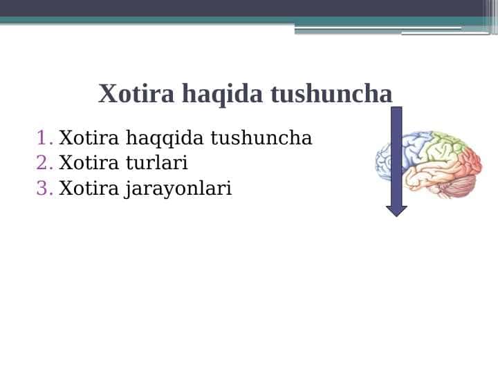 Xotira haqida tushuncha