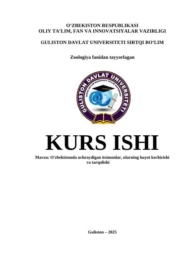 O'zbekistonda uchraydigan itsimonlar, ularning hayot kechirishi va tarqalishi