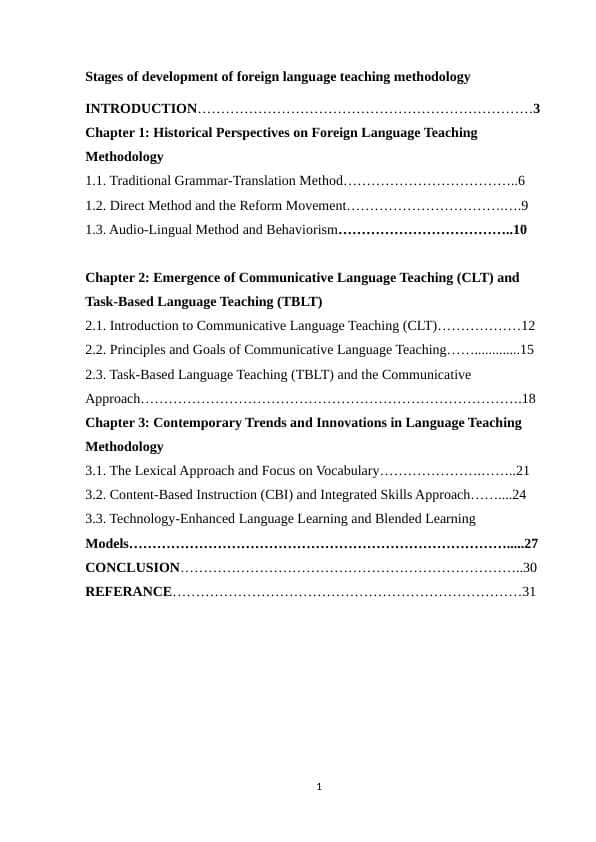 Stages of development of foreign language teaching methodology