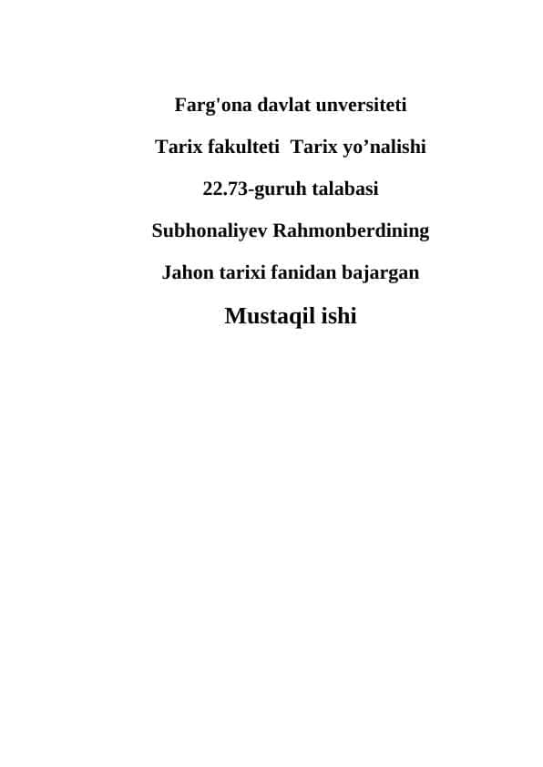 “Buyuk geografik kashfiyotlar va uning fanga ta’siri (JADAVAL)