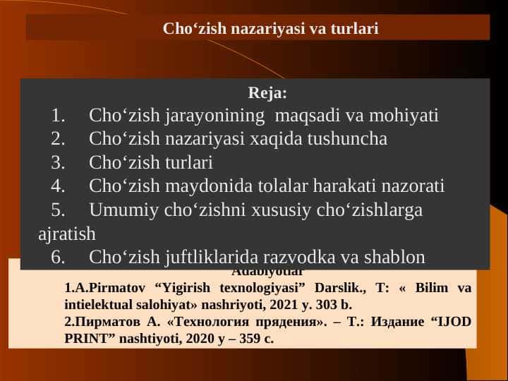 Cho‘zish nazariyasi va turlari
