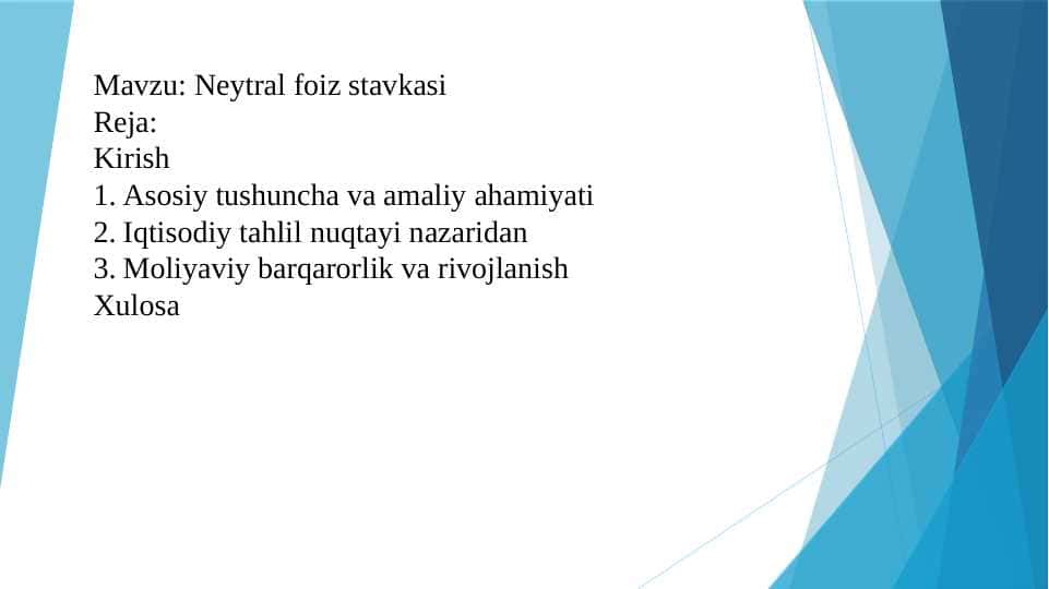 Neytral foiz stavkasi
