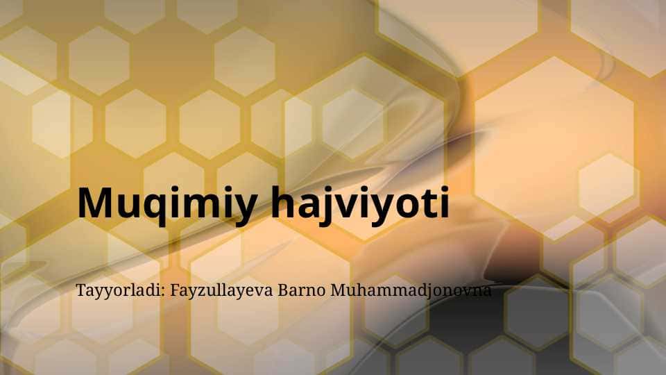 Muqimiy hajviyoti