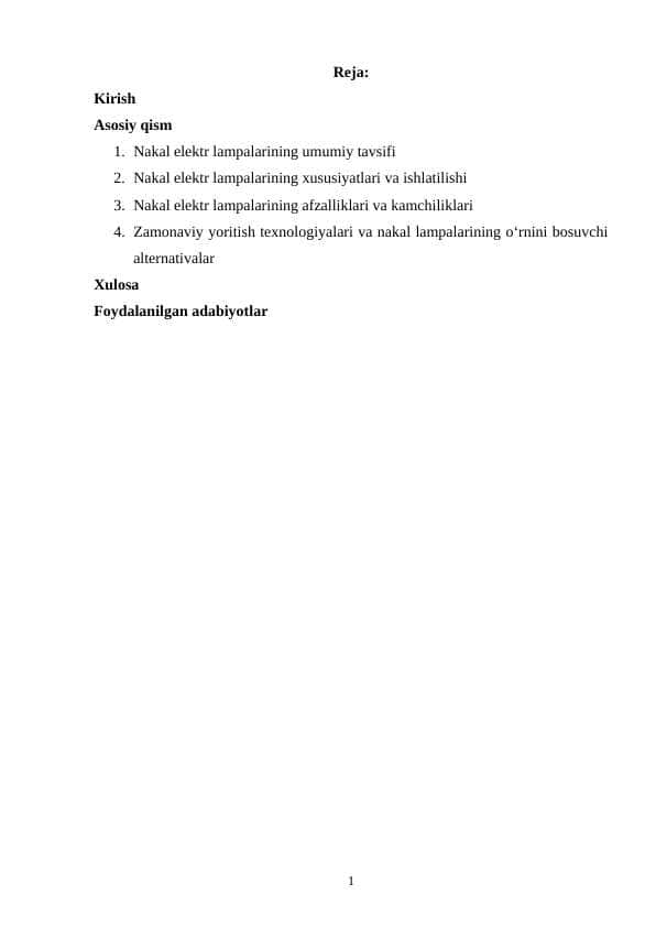 Nakal elektr lampalari yoki chugʻlanma lampalar (LN i KG)