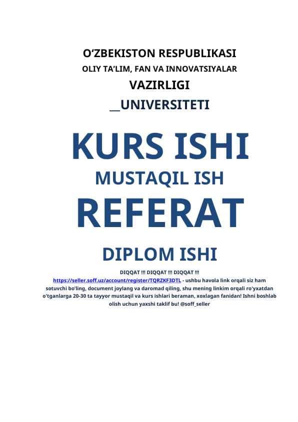 Kimyo sanoatining xozirgi holati va ularni rivojlantirish istiqbollari.