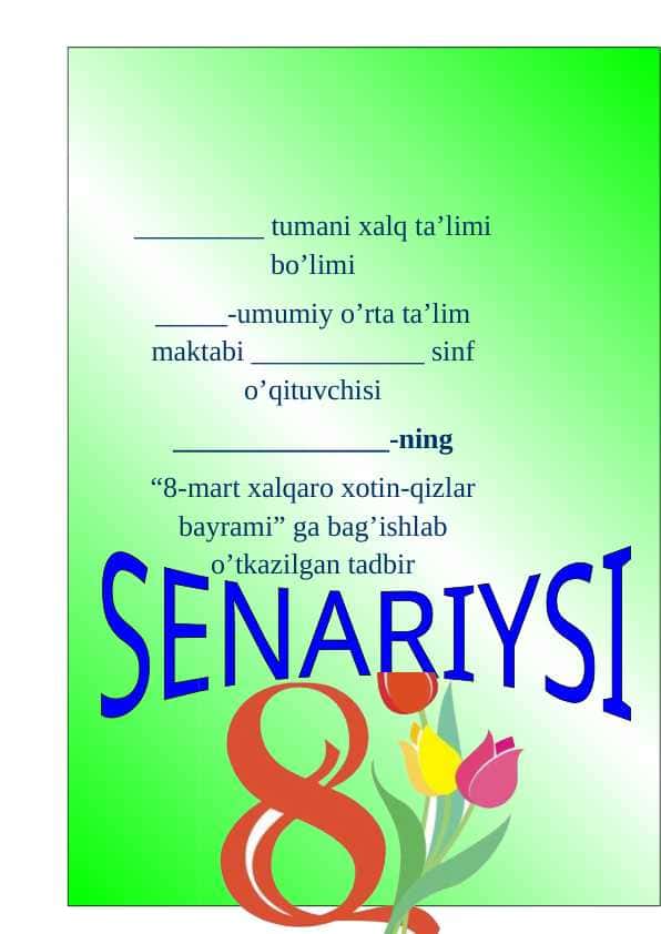 8 mart tadbir senariysi