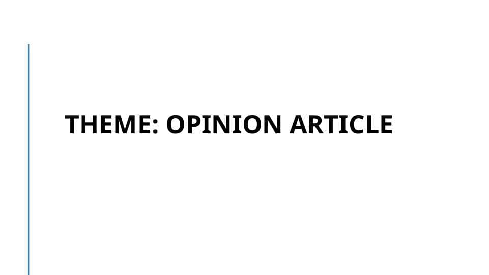 Opinion article