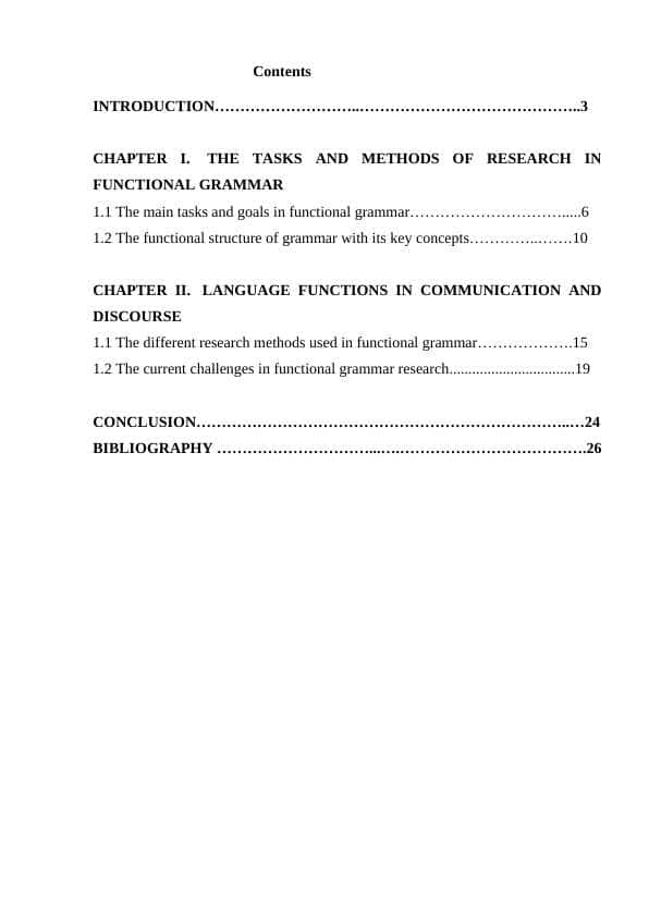 THE TASKS AND METHODS OF RESEARCH IN FUNCTIONAL GRAMMAR