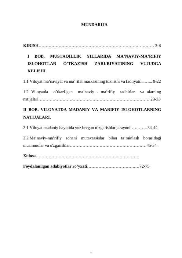 O‘ZBEKISTONDA MA’NAVIY VA MA’RIFIY ISLOHOTLAR JARAYONI: MUAMMOLAR VA NATIJALAR SURXONDARYO MISOLIDA (1991-2022)
