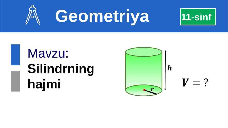 Silindrning hajmi