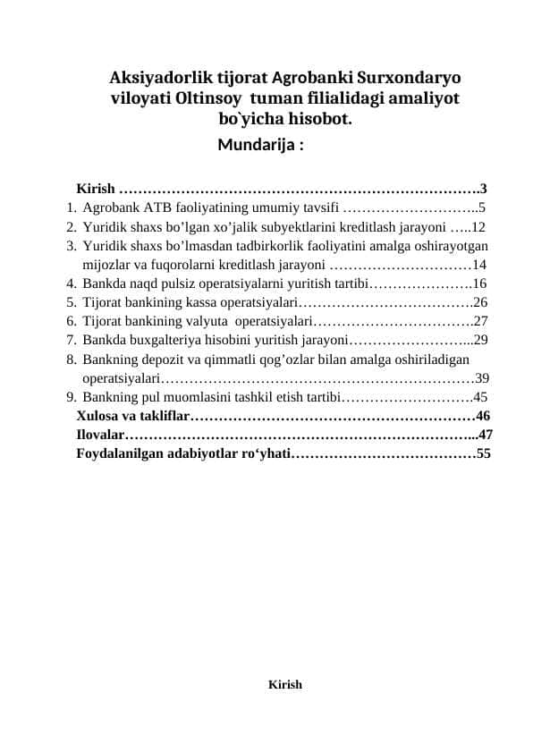 Agrobank hisobot