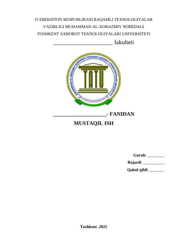 Sensor tarmoqlari va IoT qurilmalari