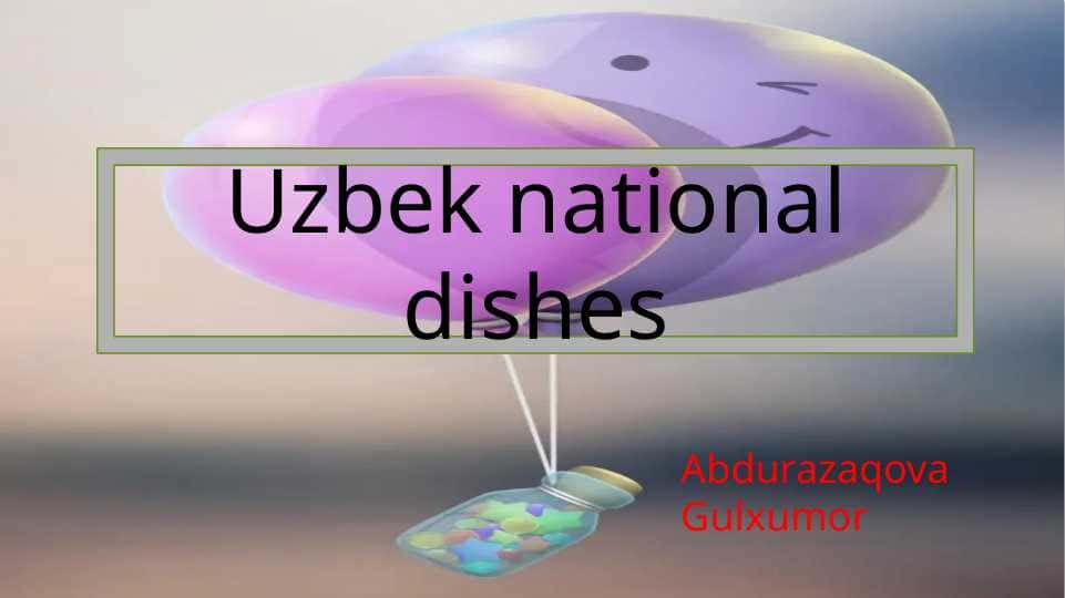 Uzbek national dishes