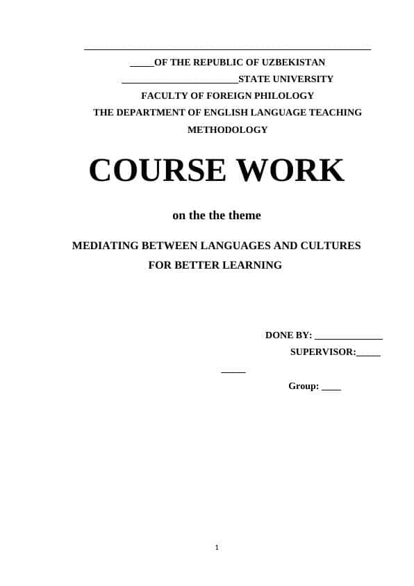 MEDIATING BETWEEN LANGUAGES AND CULTURES FOR BETTER LEARNING