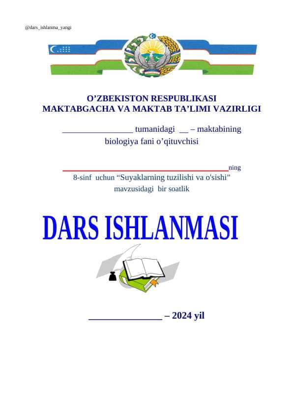 Suyaklarning tuzilishi va o'sishi