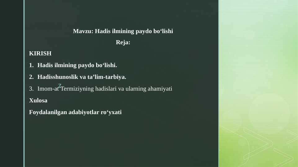 Hadis ilmining paydo bo‘lishi