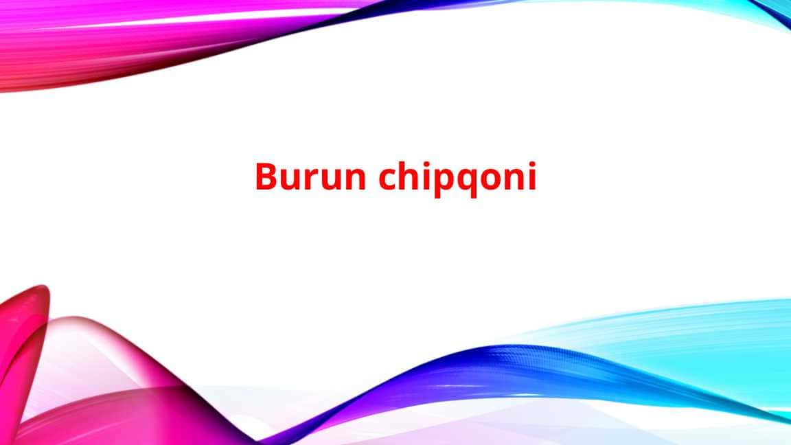 Burun chipqoni