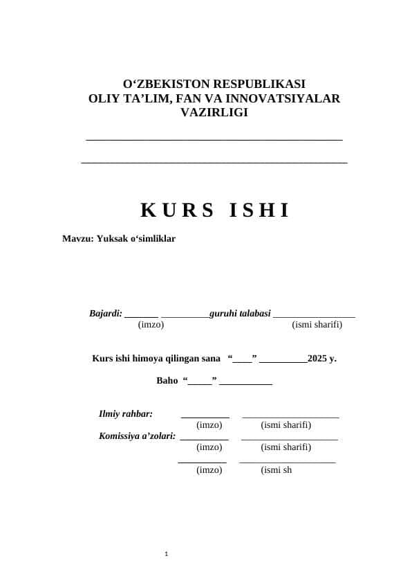 Yuksak oʻsimliklar