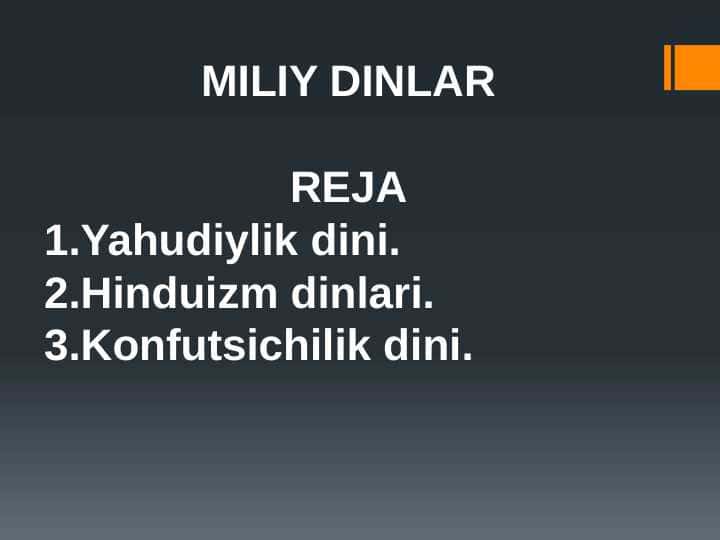 Milliy dinlar
