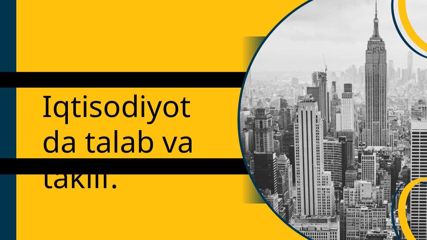 Iqtisodiyotda talab va taklif