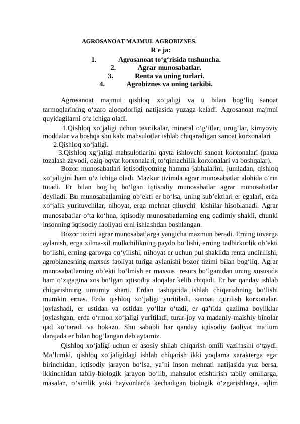 AGROSANOAT MAJMUI. AGROBIZNES.