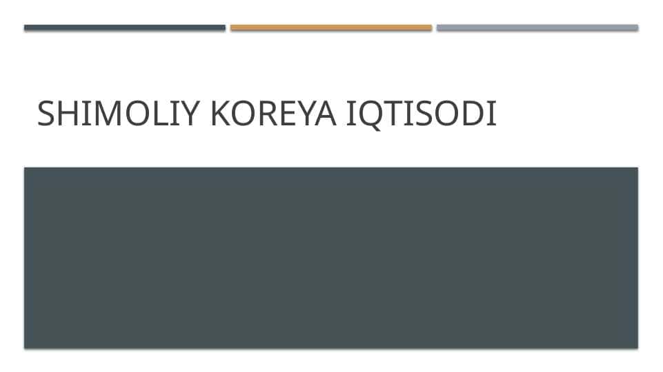 Shimoliy koreya iqtisodi