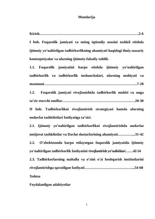 Fuqarolik jamiyati va uning iqtisodiy asosini tashkil etishda ijtimoiy yo’naltirilgan tadbirkorlikning ahamiyati haqidagi ilmiy-nazariy kontseptsiyalar va ularning ijtimoiy-falsafiy tahlili