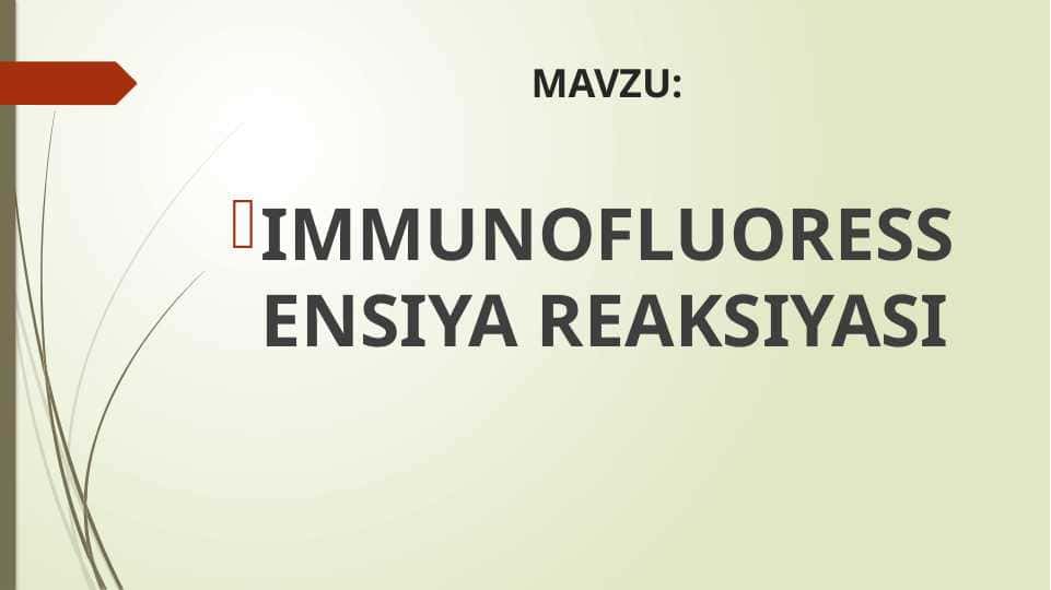 immunofluoressensiya reaksiyasi