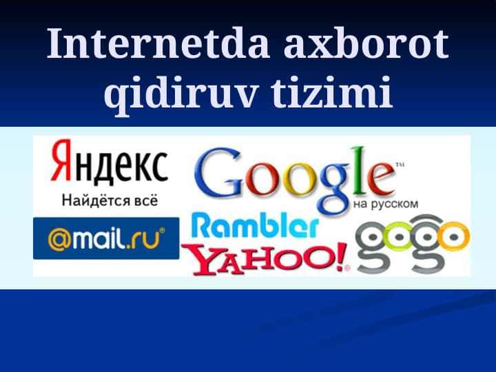 Internetda axborot qidirish