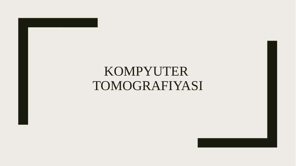 Kompyuter tomografiyasi