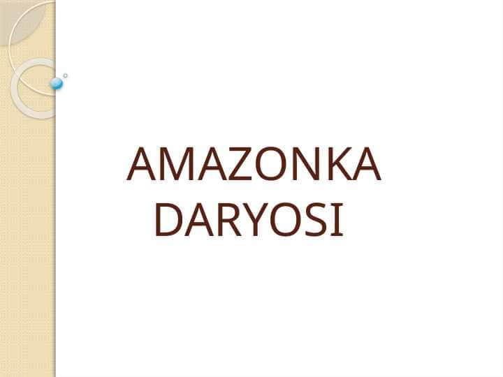 Amazonka daryosi