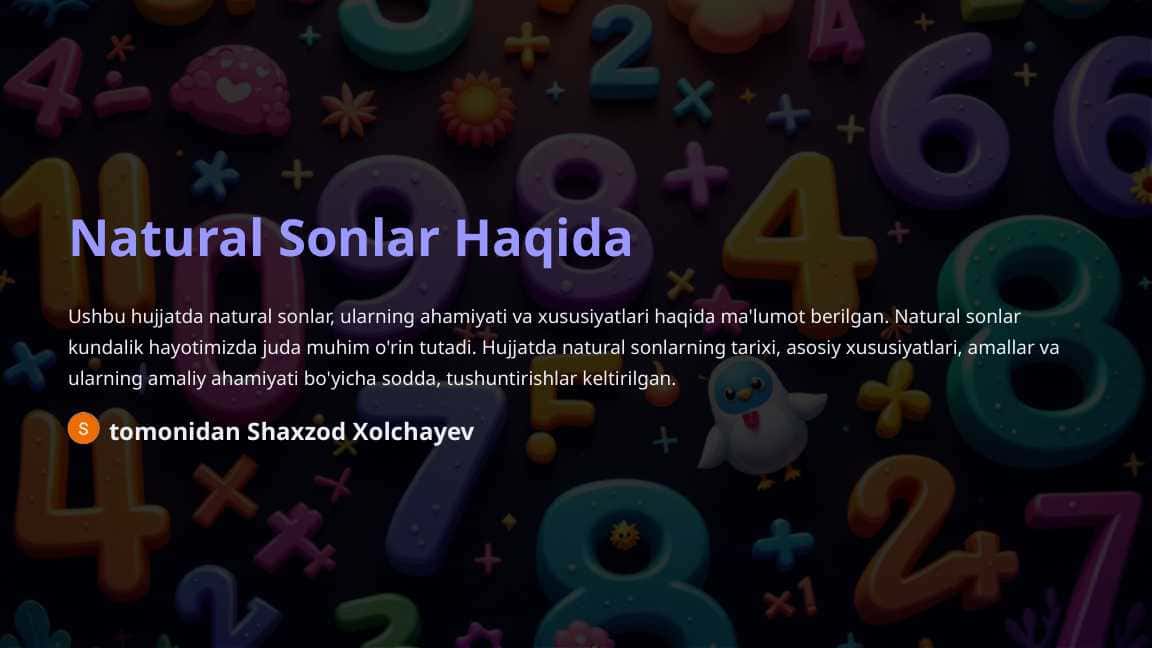 Natural Sonlar Haqida