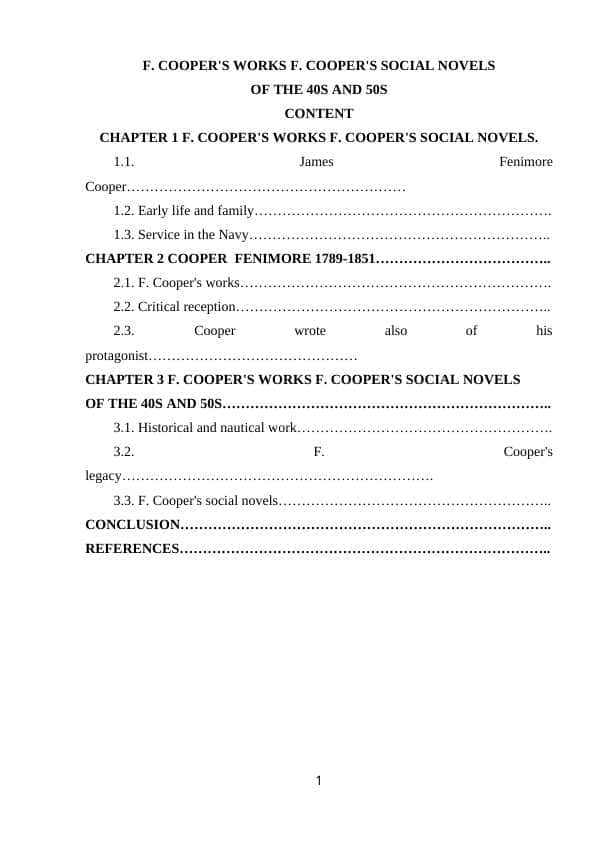 F. COOPER'S WORKS F. COOPER'S SOCIAL NOVELS OF THE 40S AND 50S