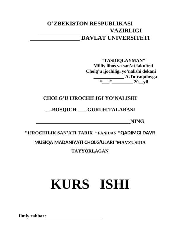 QADIMGI DAVR MUSIQA MADANIYATI CHOLG’ULARI
