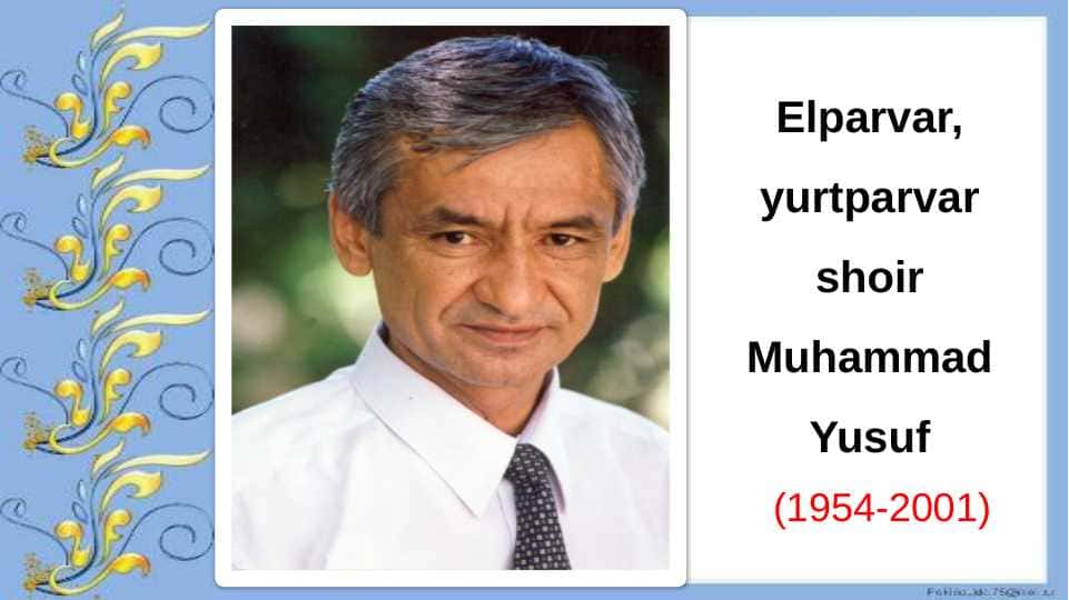 Elparvar, yurtparvar shoir Muhammad Yusuf