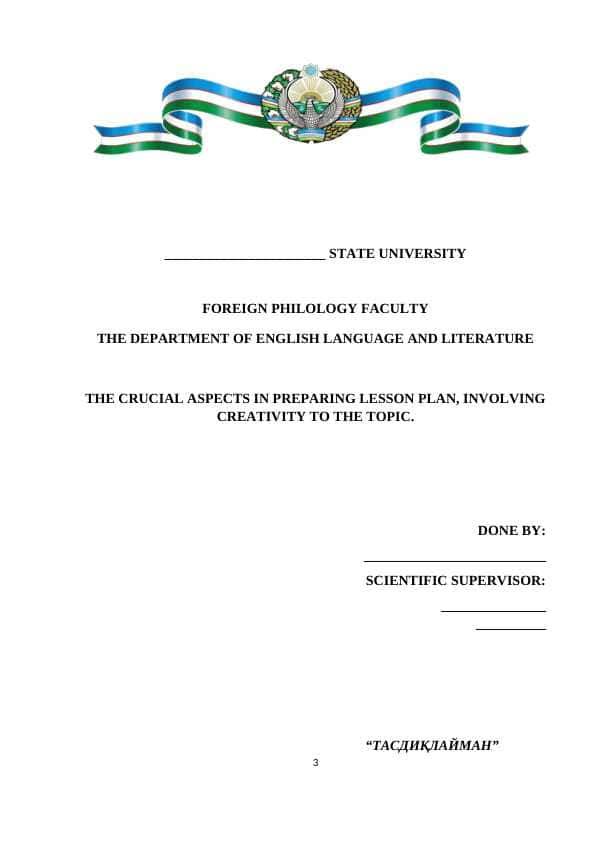 The crucial aspects in preparing lesson plan, involving creativity to the topic