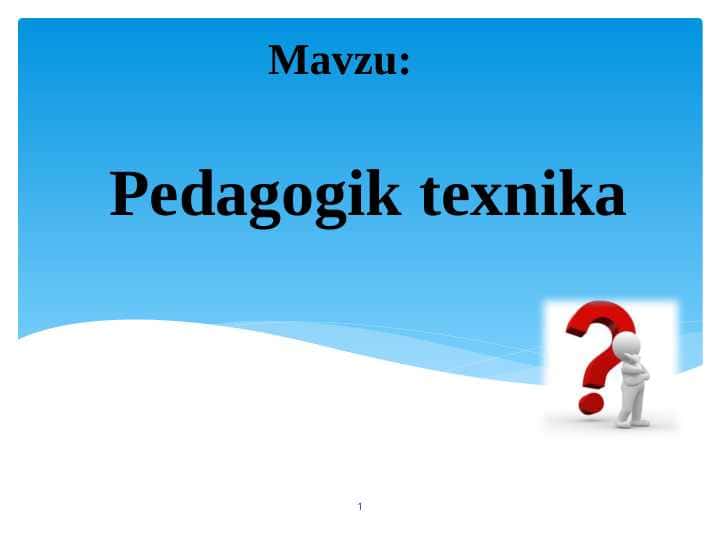 Pedagogik texnika