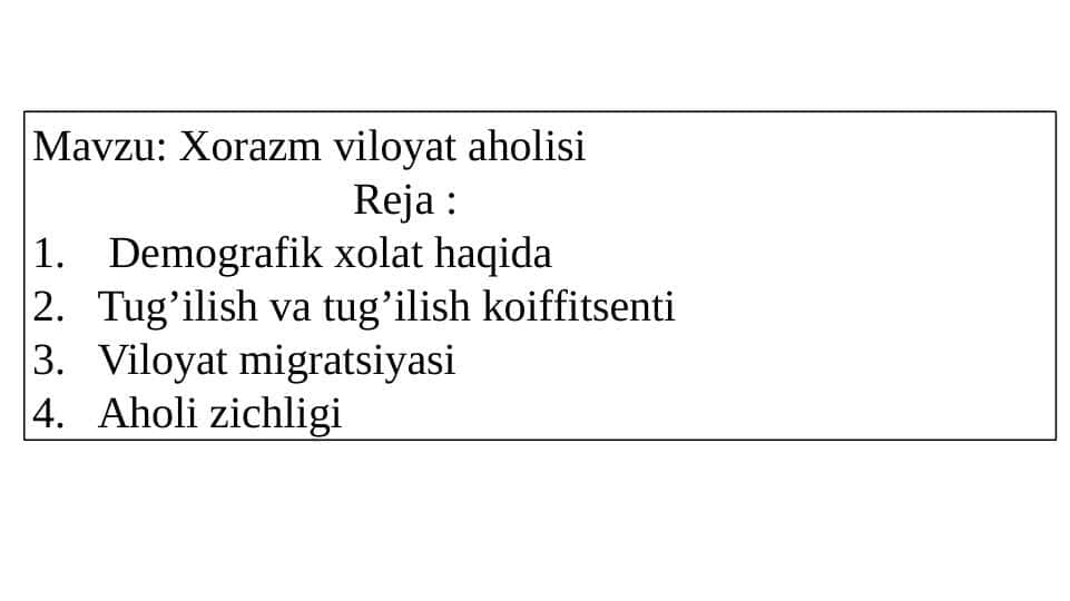 Xorazm viloyat aholisi
