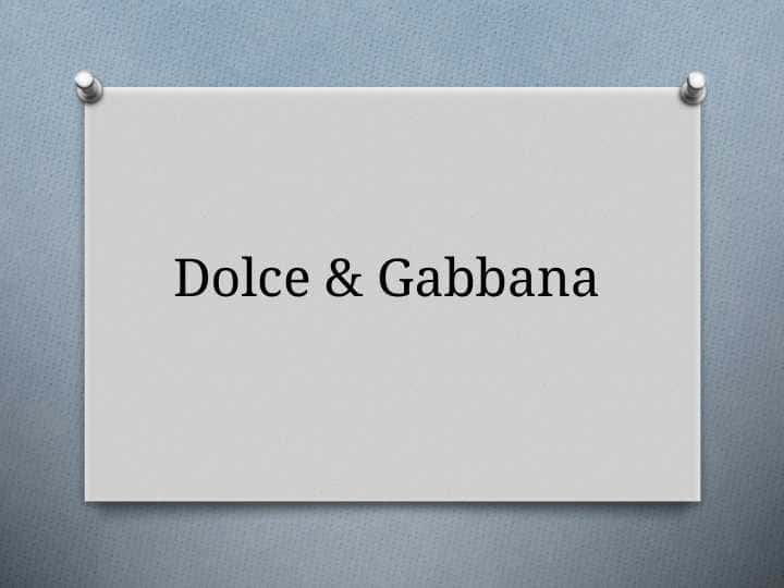 Dolce & Gabbana marketingi