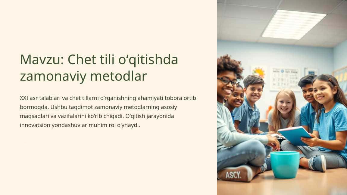 Chet tili oʻqitishda zamonaviy metodlar