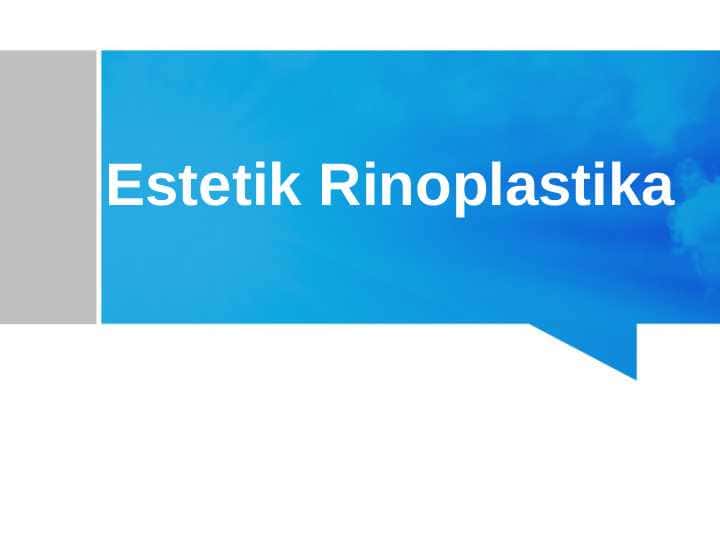 Estetika. Rinoplastika.
