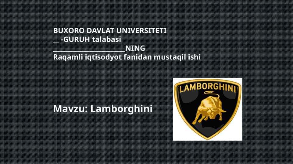 Lamborghini
