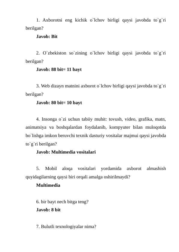 ARGOS TESTLARI NOVINKA