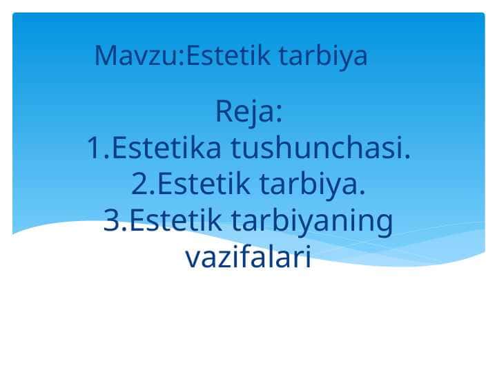 Estetik tarbiya