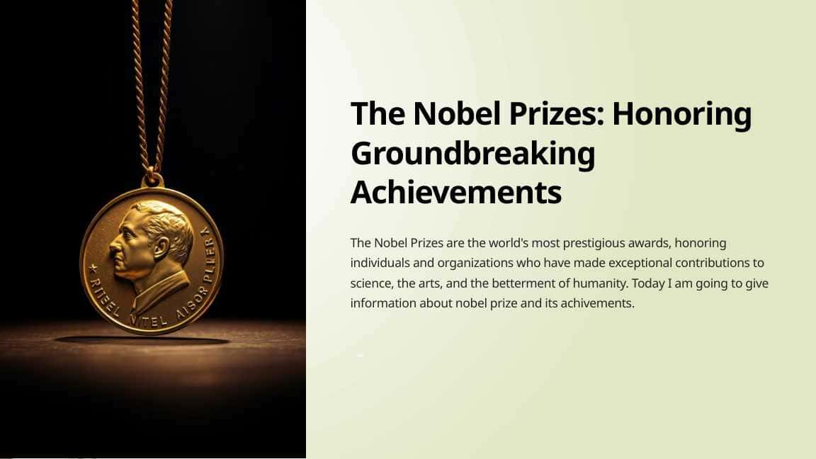 The Nobel Prizes Honoring Groundbreaking Achievements